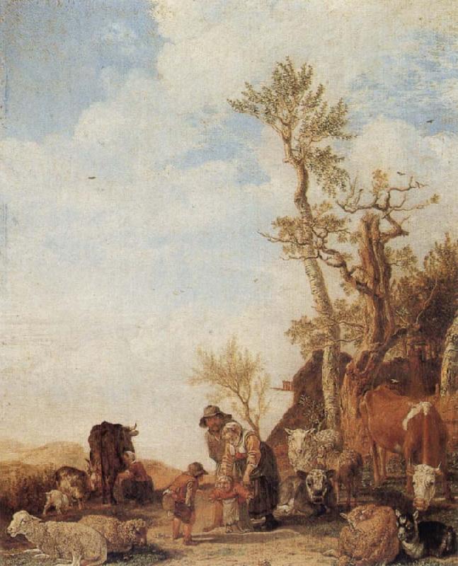 POTTER, Paulus Peasant Family with Animals Spain oil painting art